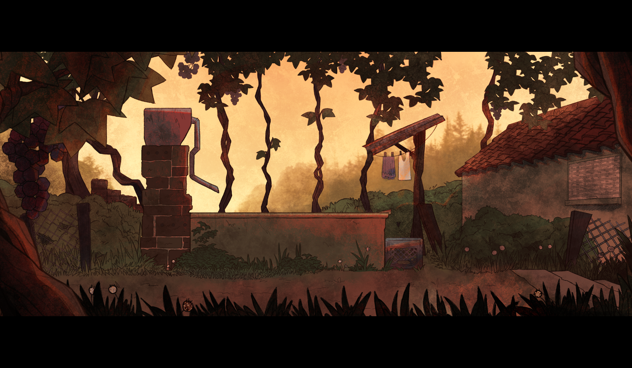 outdoor scene with nature and large water basin